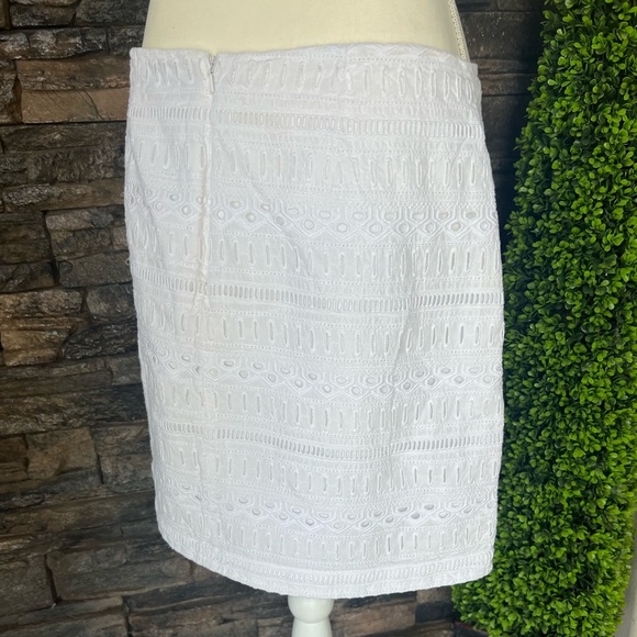 GAP Elegant White Eyelet A-Line Skirt - Picture 13 of 14